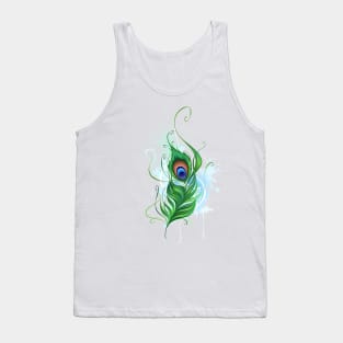 Green peacock feather Tank Top